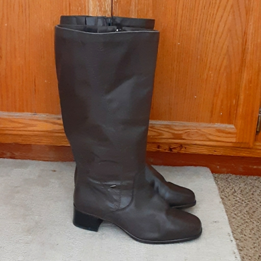 Brown Wide Calf Tall Boots